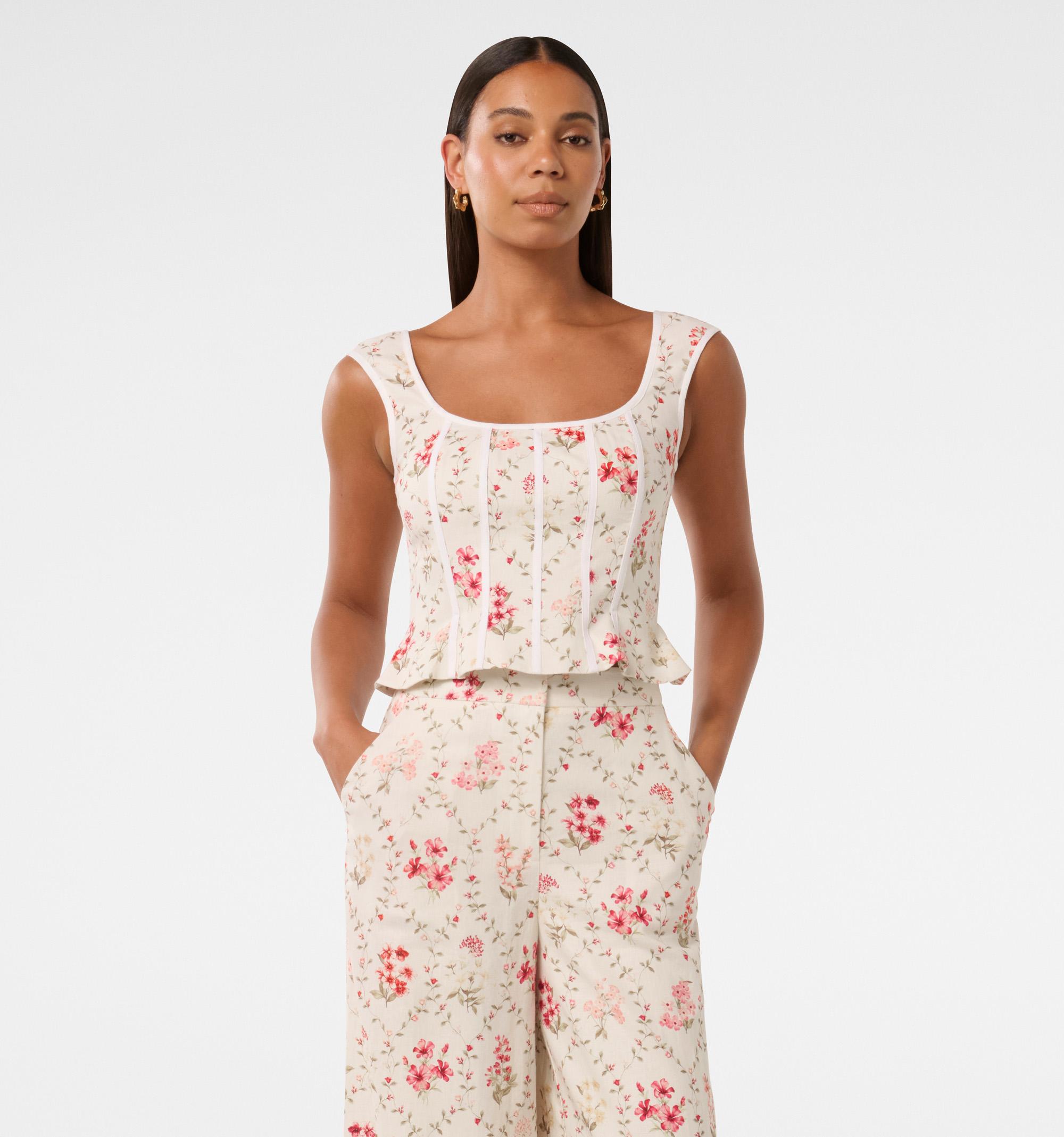 Ellison Contrast Bustier Top