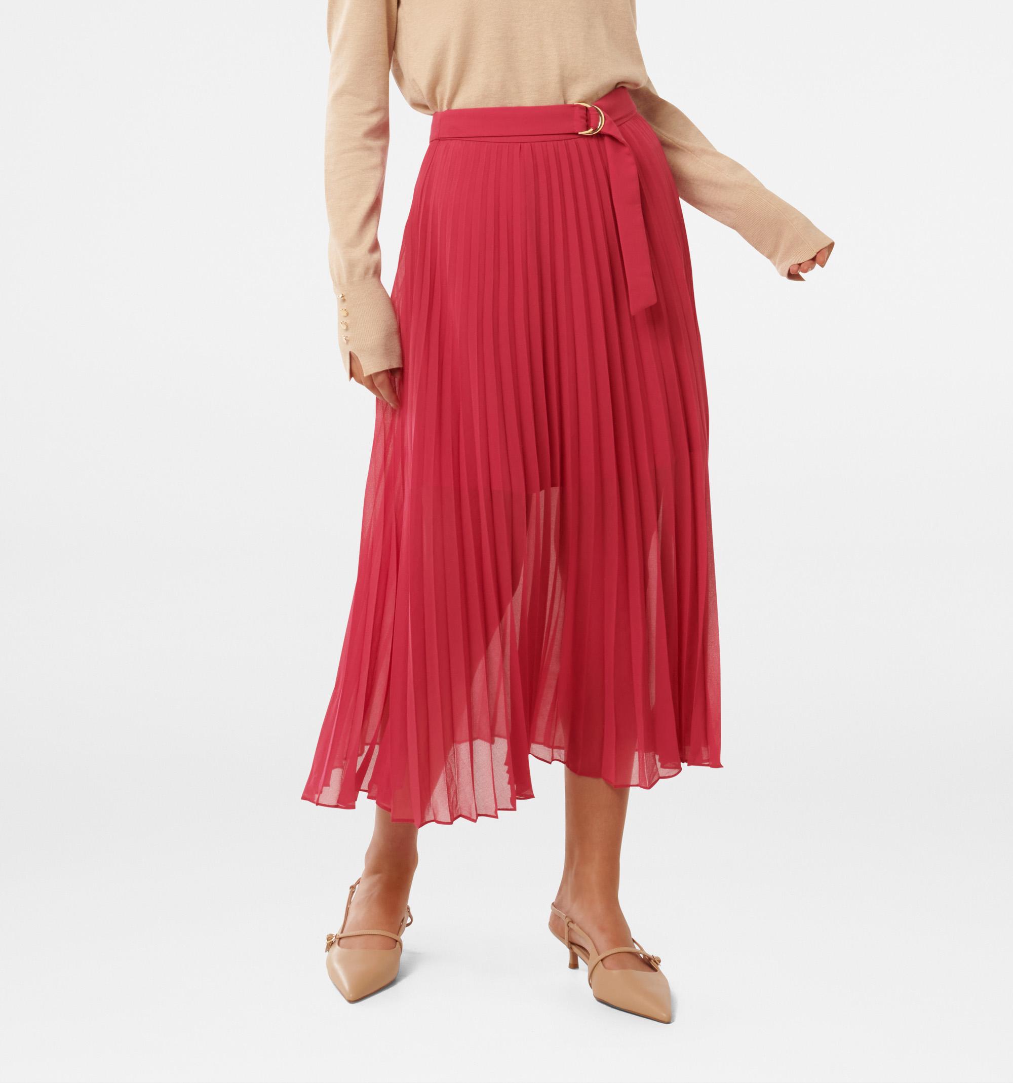 Esme Belted Pleated Skirt