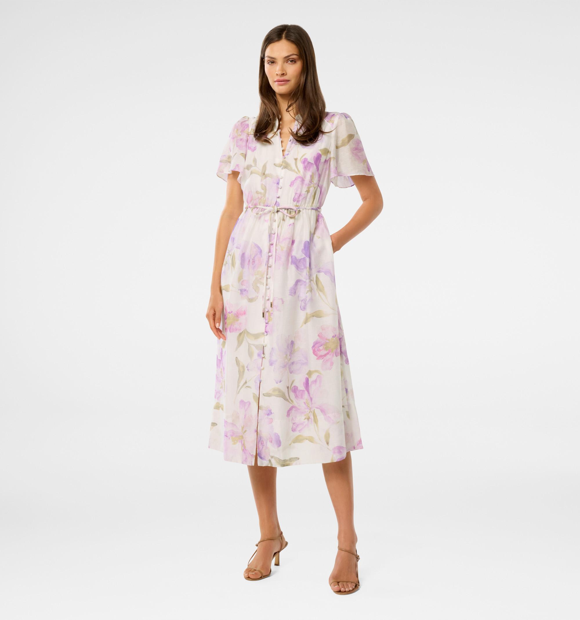 Melissa Flutter Sleeve Midi Dr