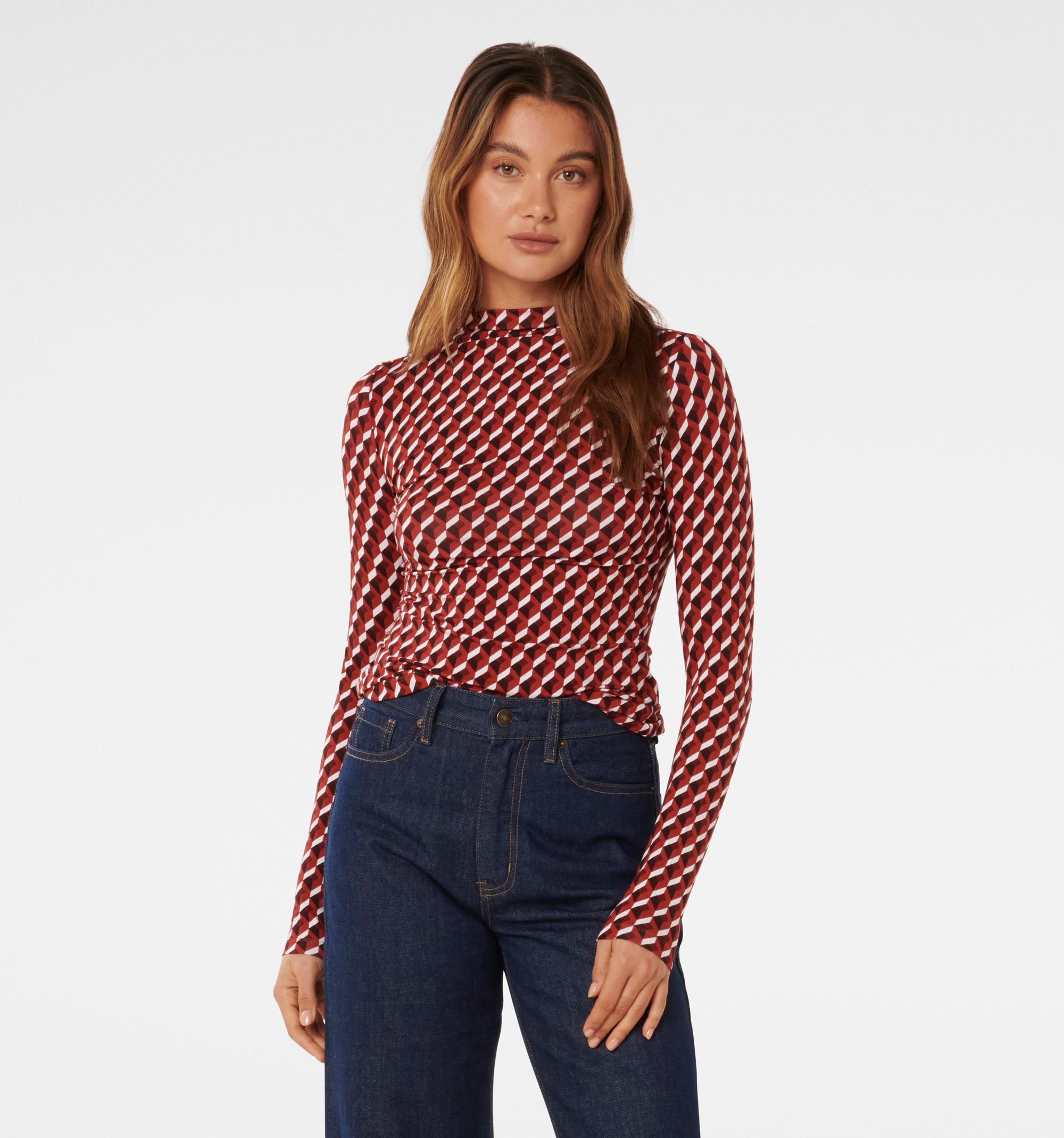 Minna High Neck Mesh Top