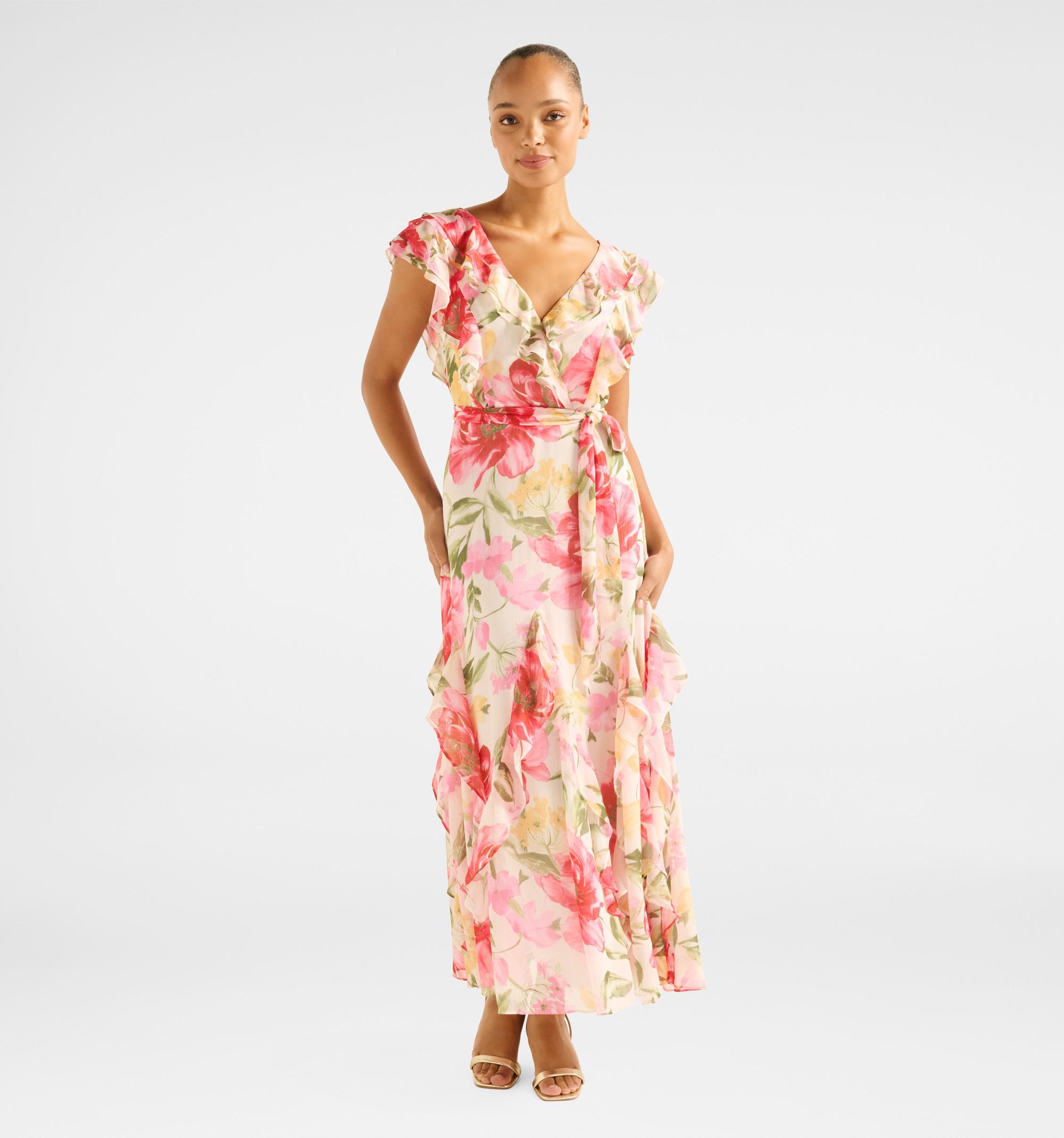 Naya Ruffle Midi Dress