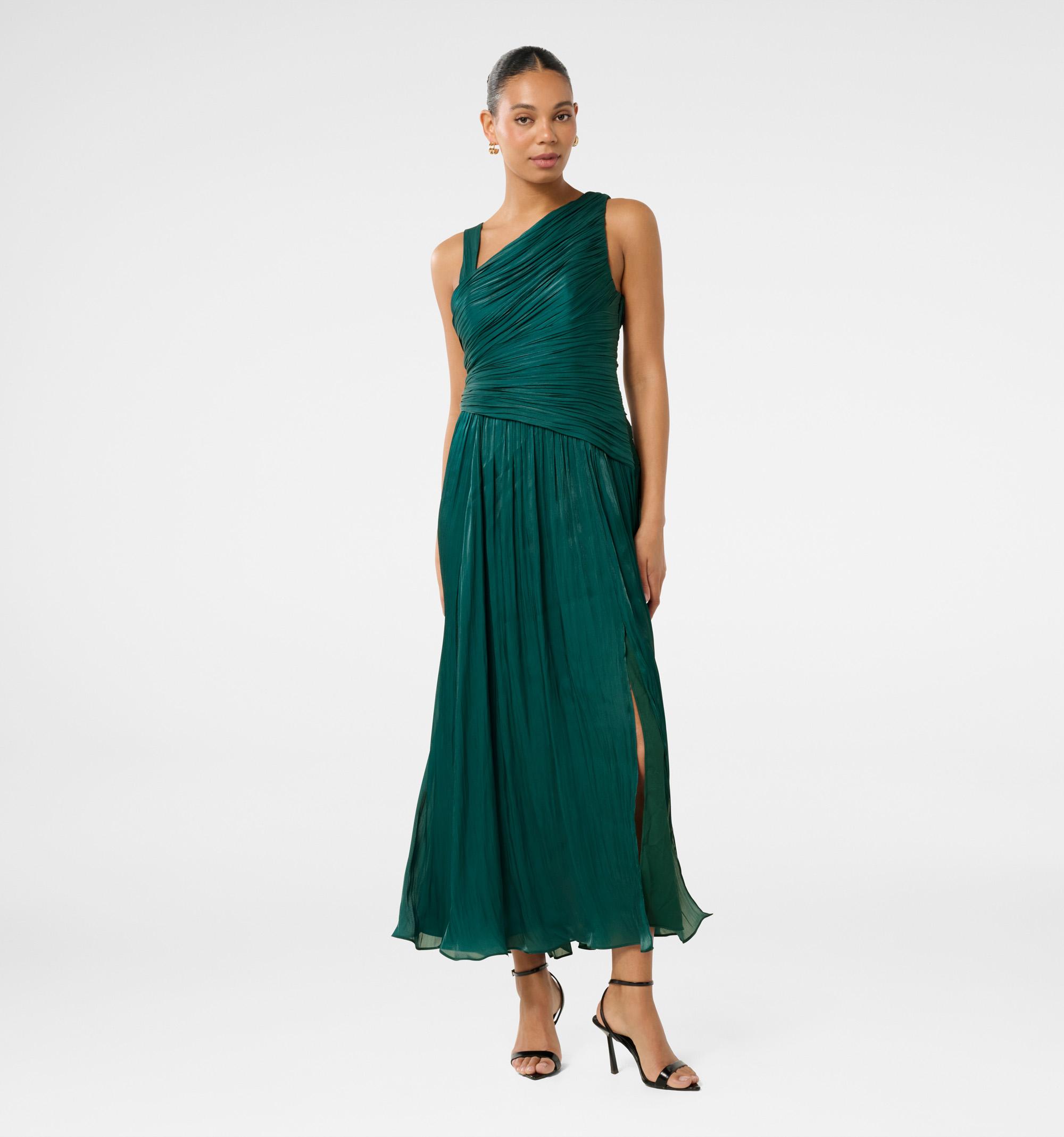 Nya Metallic Asym Maxi Dress