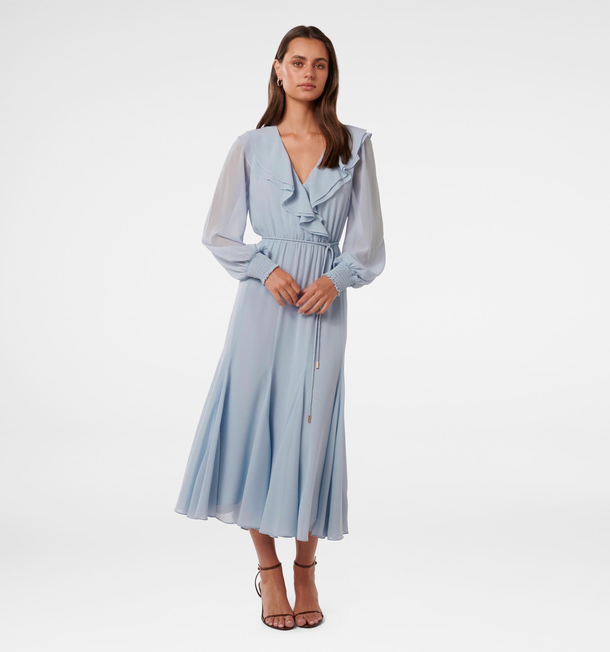 Orla Ruffle Godet Midi Dress