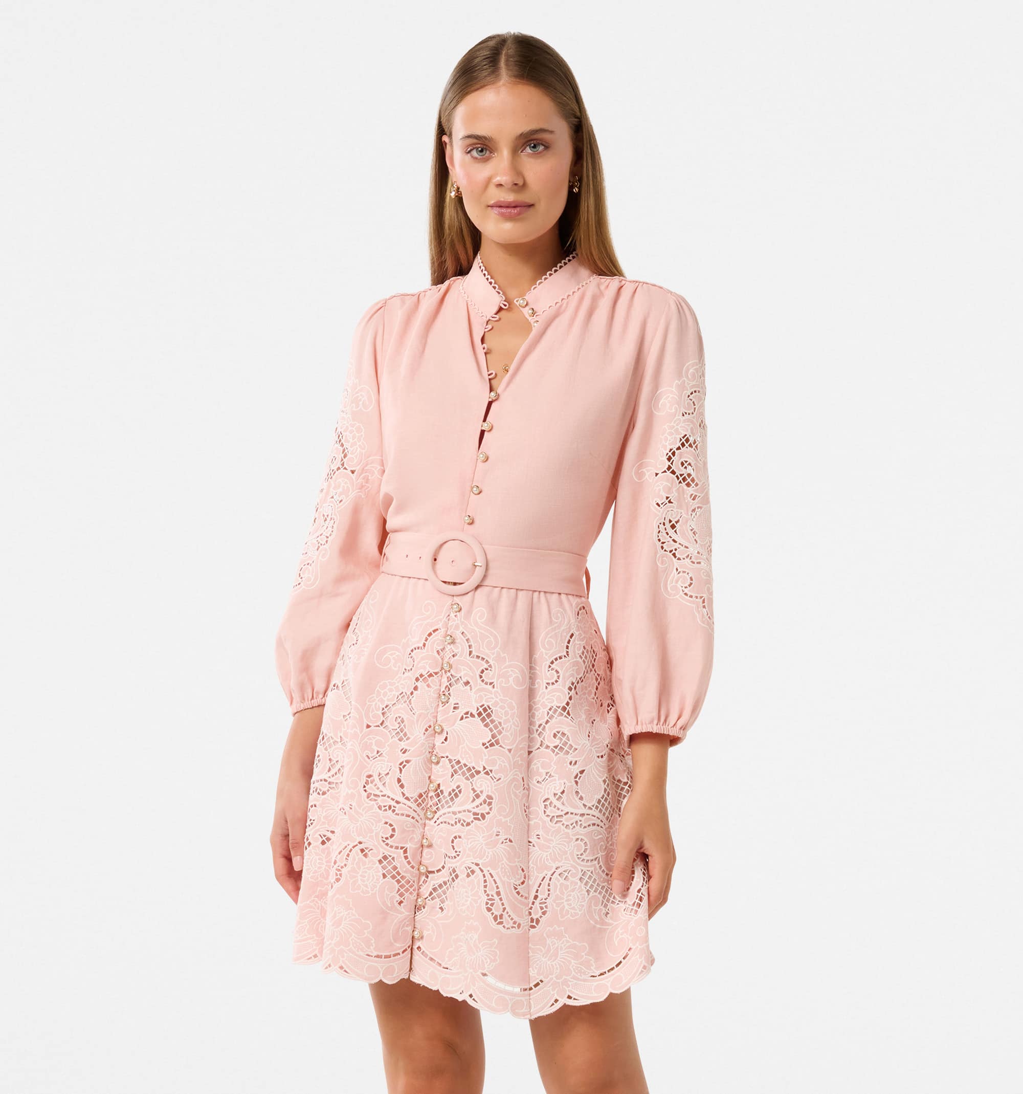 Rhi Embroidered Mini Dress