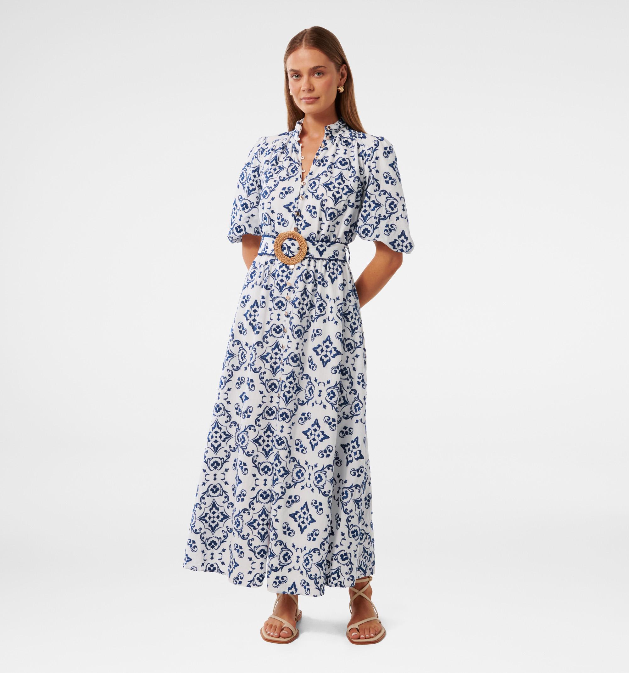 Rhiannon Embroidered Midi Dres