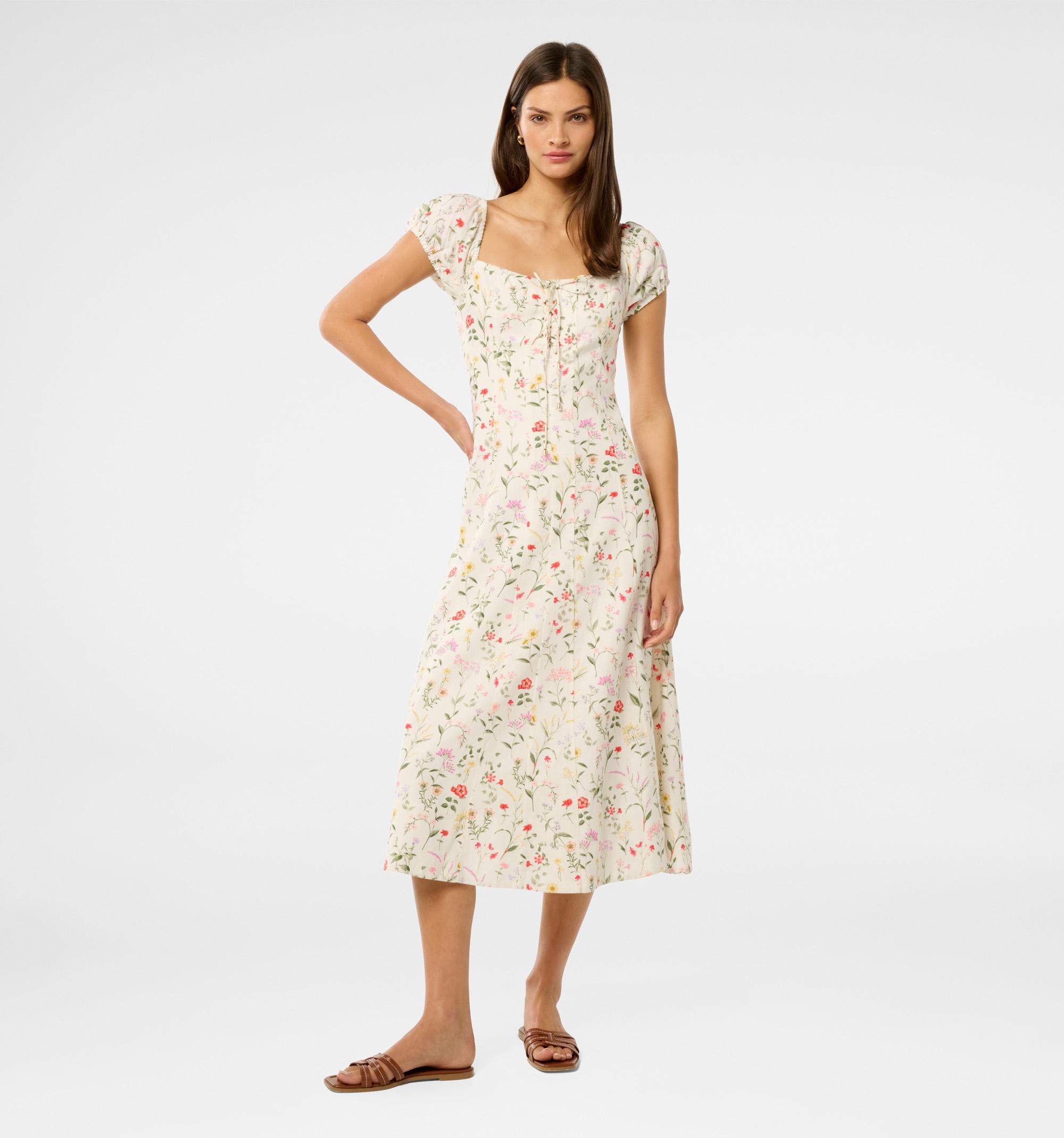 Sallie Tie Front Midi Dress