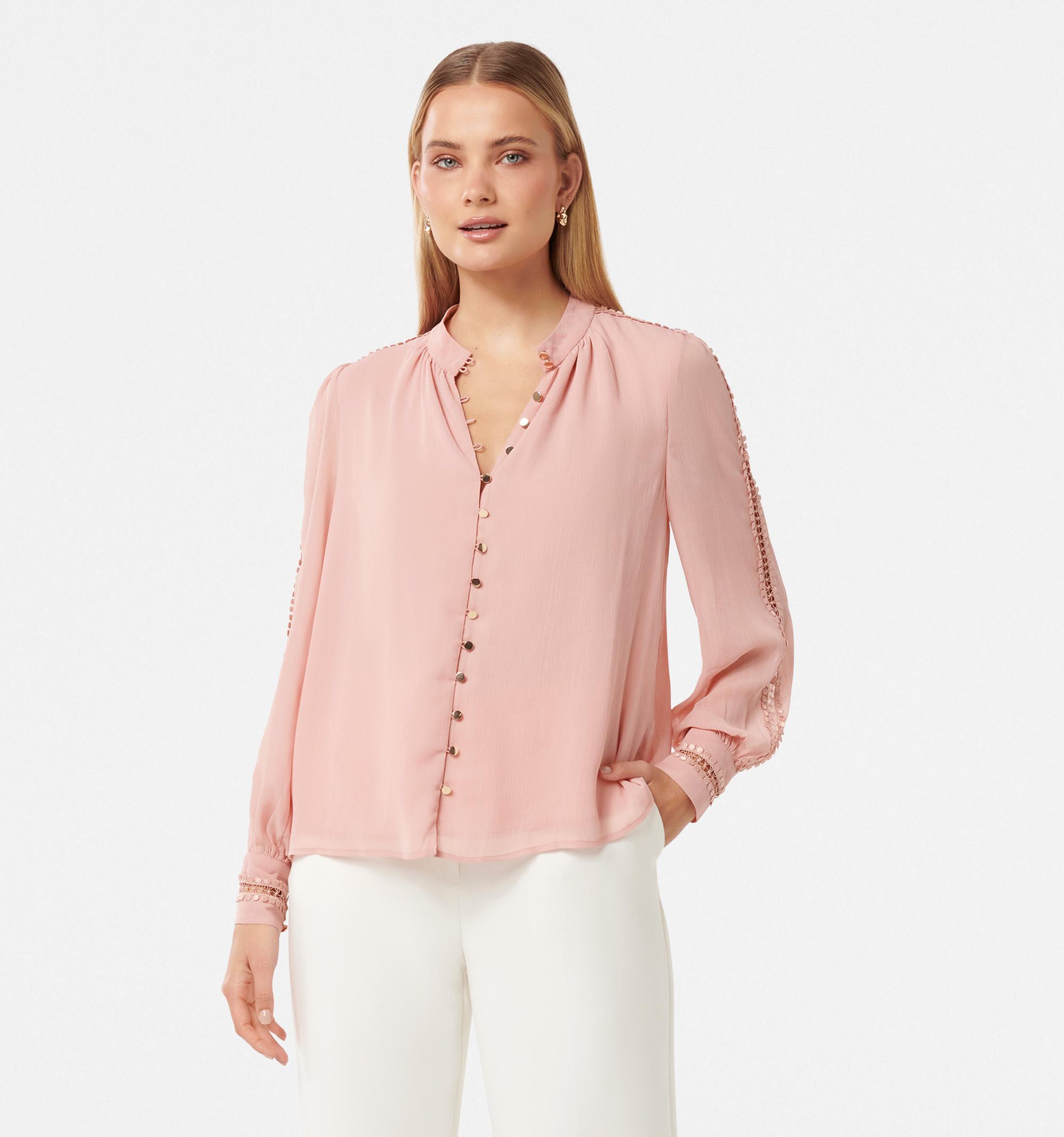 Simona Trim Sleeve Blouse