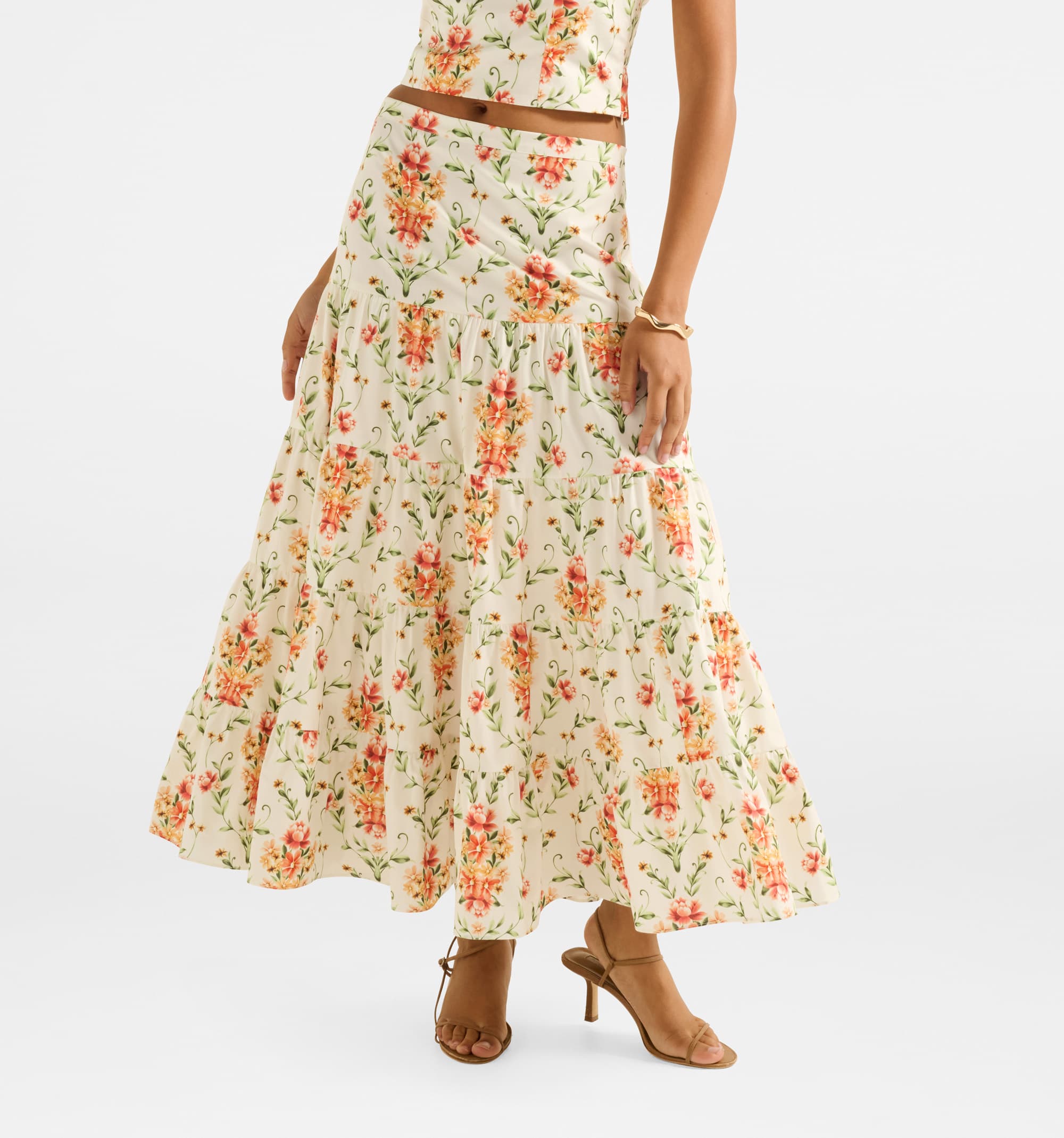 Tilly Tiered Midi Skirt