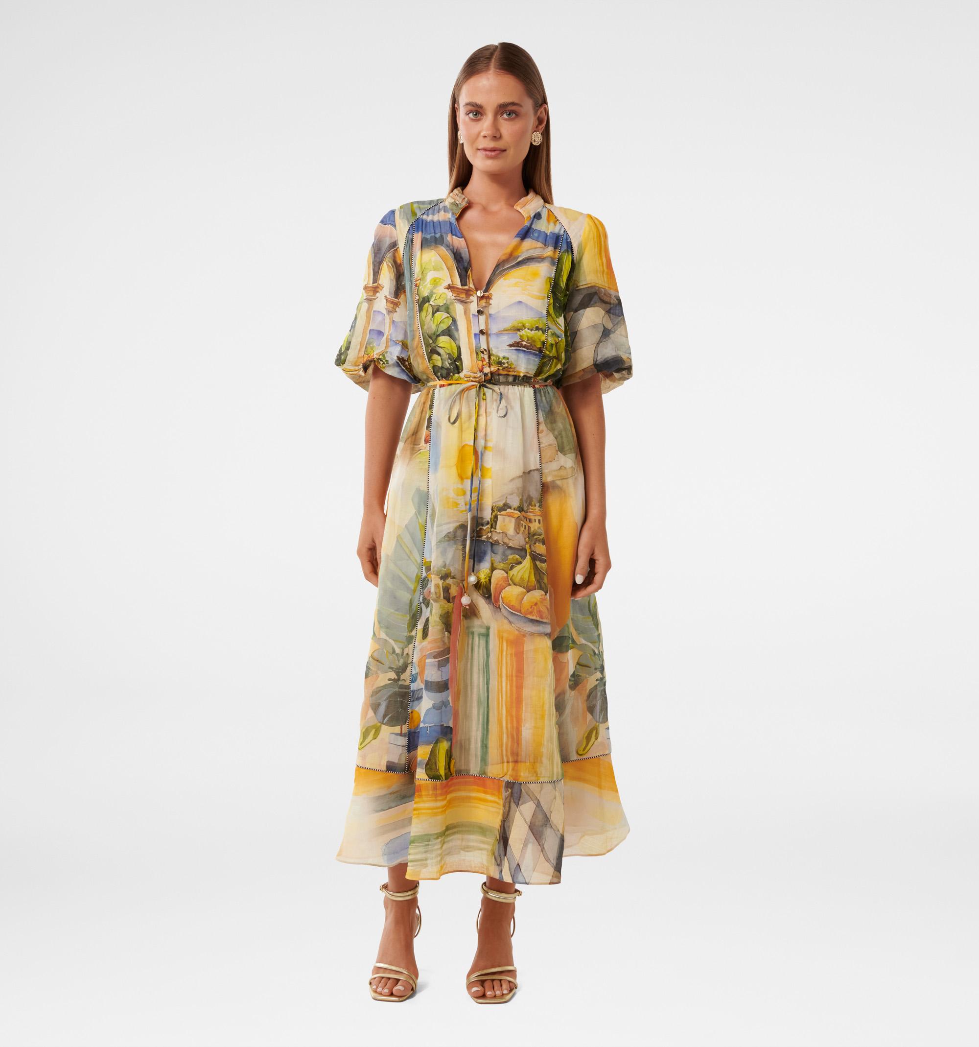 Viola Printed Midi Dress